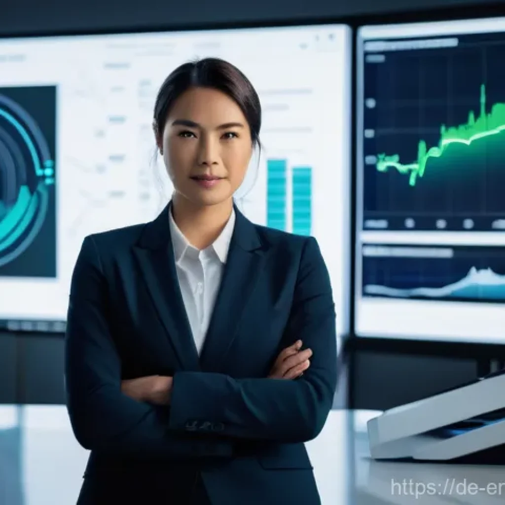 환경경영 직무에 필요한 스킬 - **Prompt 1: The AI-Powered Environmental Manager**
"A confident female environmental manager, in...