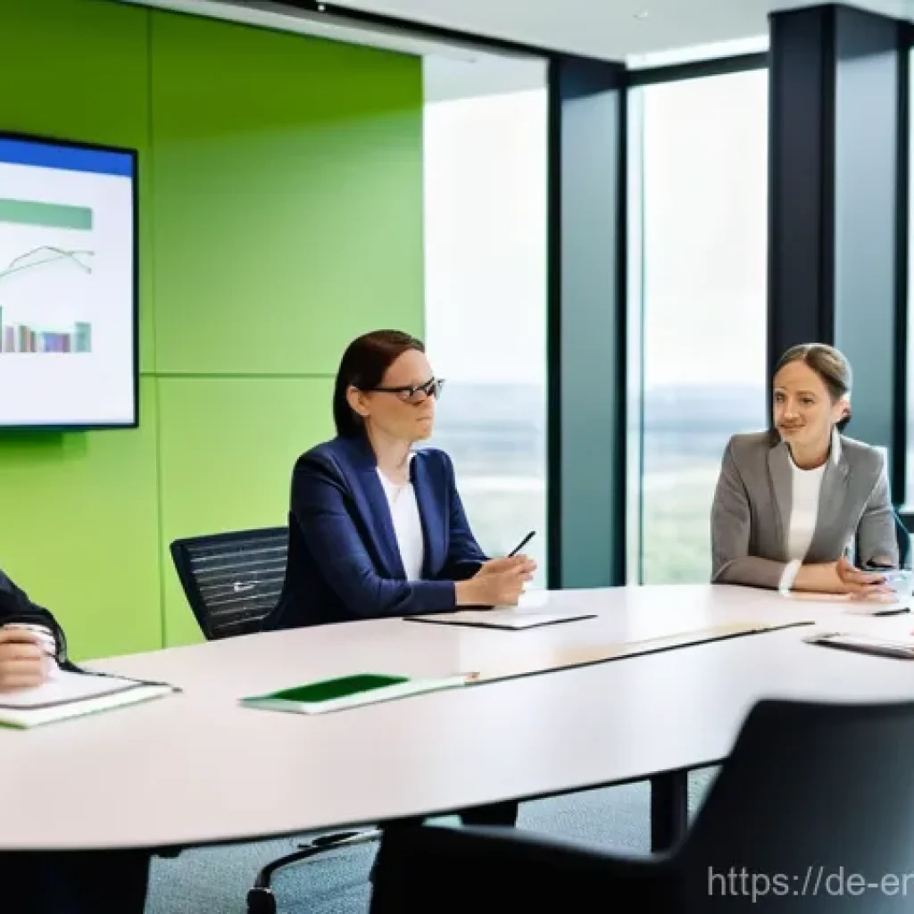 환경경영 자격증 취득 후 진로 - **Prompt 1: Strategic Environmental Consulting Session**
    A diverse group of five professionals (...