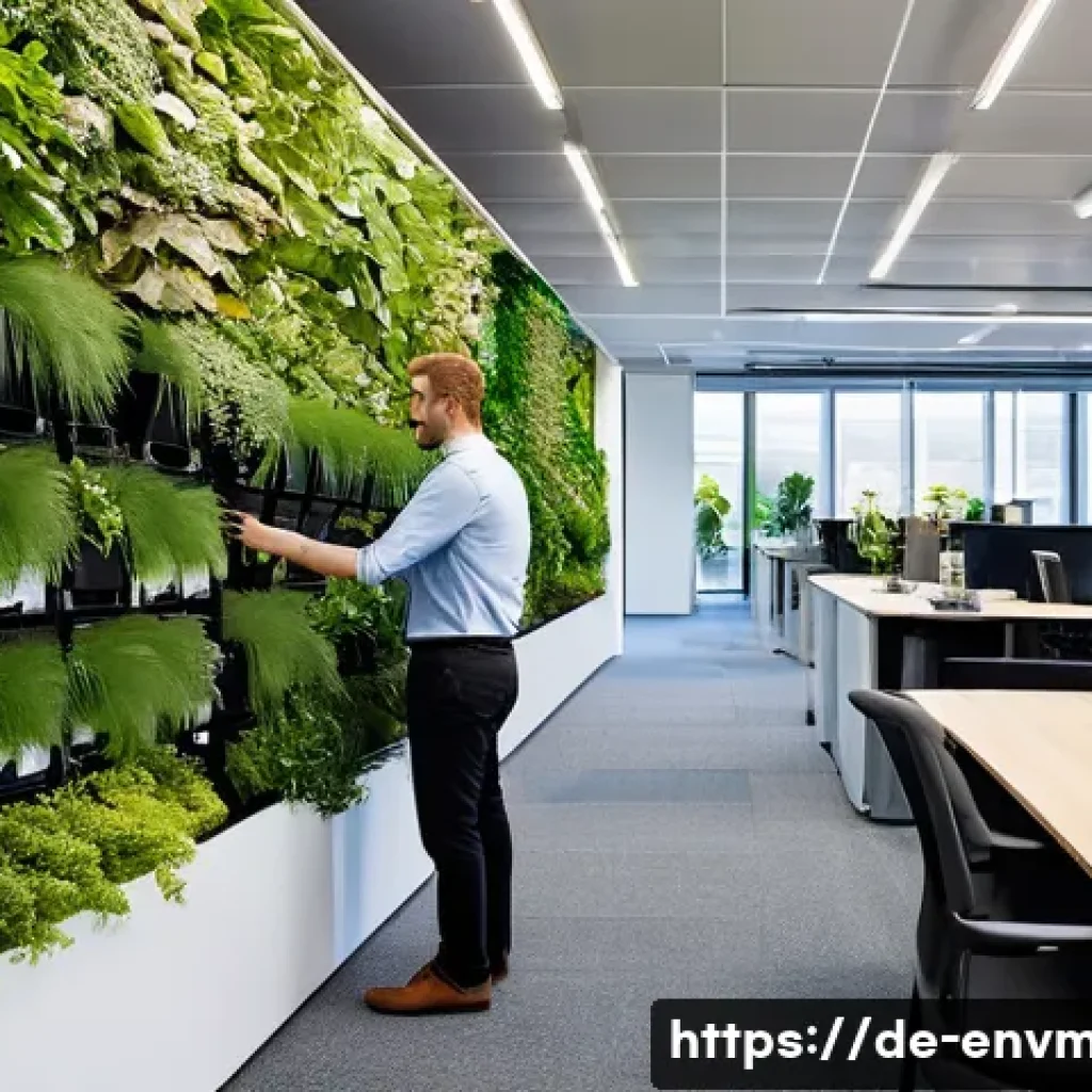 환경경영 실무 경험을 위한 가이드 - **Image Prompt: Sustainable German Business Environment**
A modern, well-lit office space in a G...